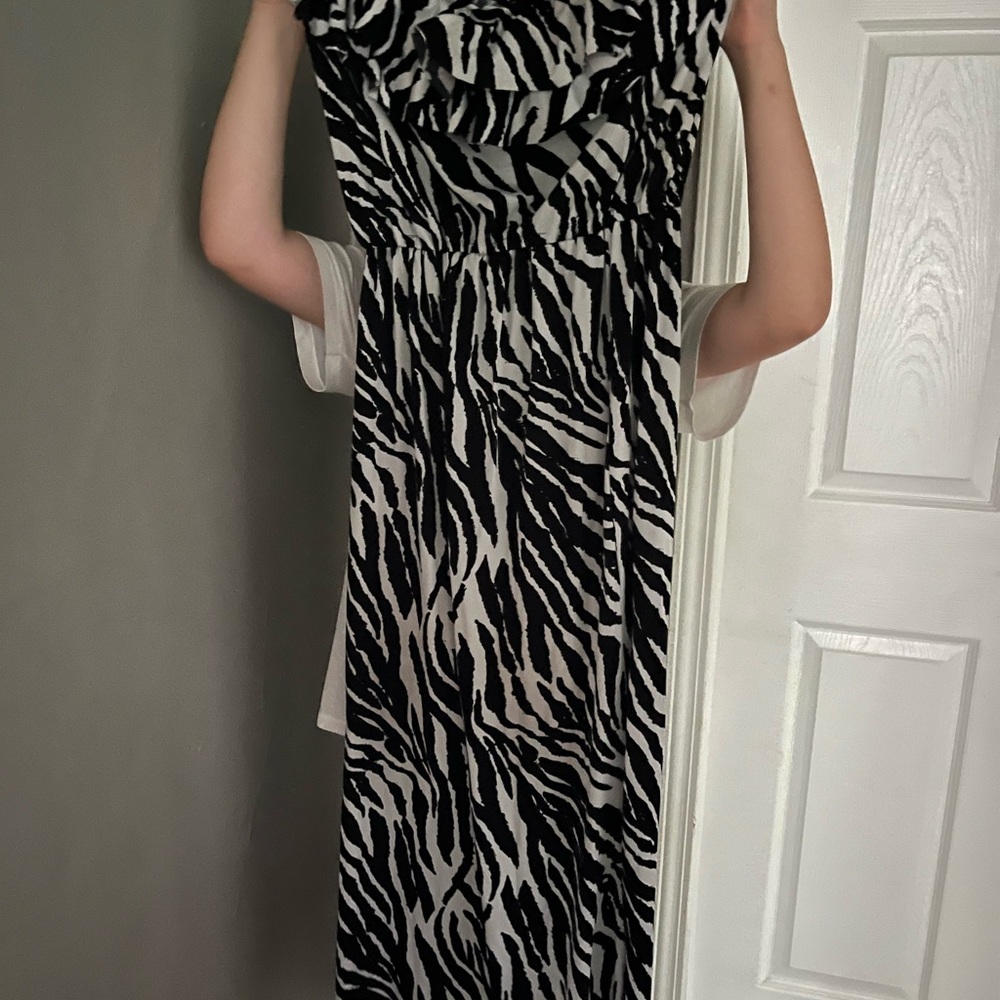 Zebra Print Maxi Dress